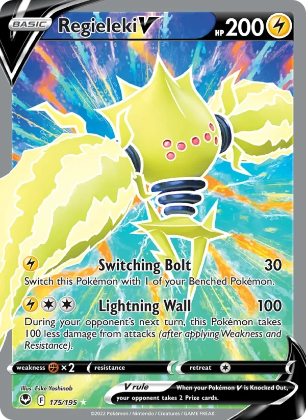 Regieleki V 175/195 Silver Tempest Pokémon card