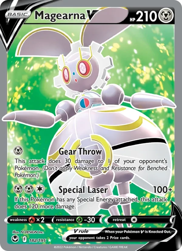 Magearna V 182/195 Silver Tempest Pokémon card