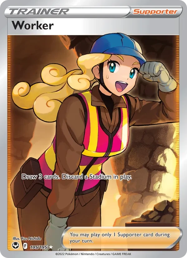 Worker 195/195 Silver Tempest Pokémon card