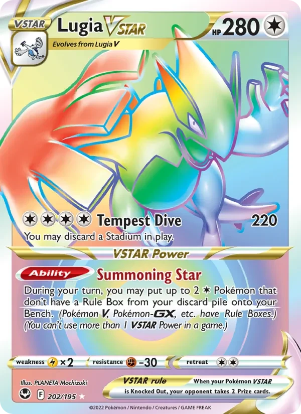 Lugia VSTAR 202/195 Silver Tempest Pokémon card