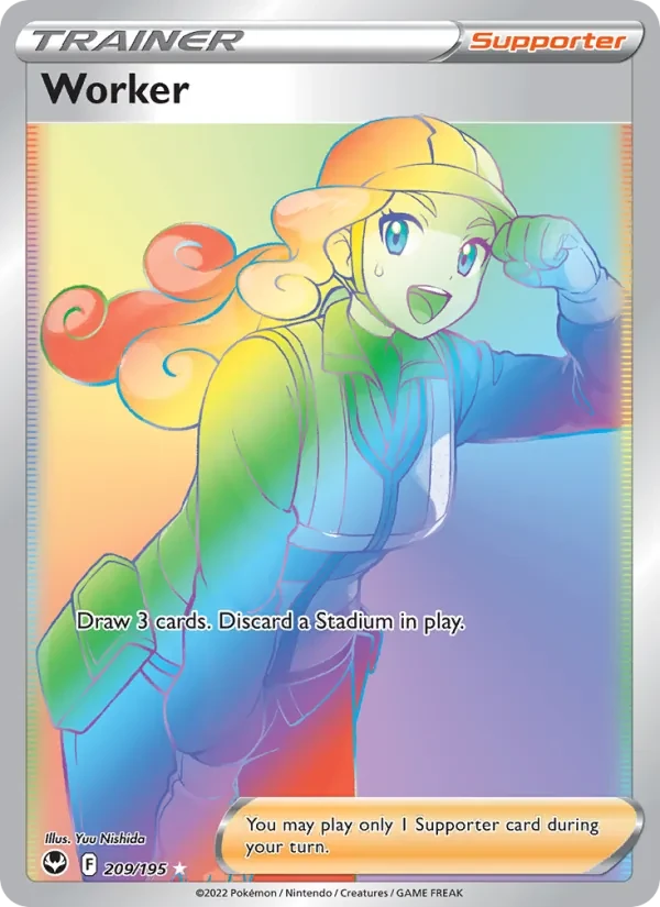 Worker 209/195 Silver Tempest Pokémon card