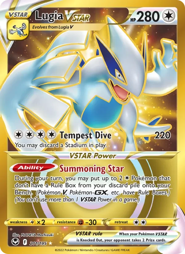 Lugia VSTAR 211/195 Silver Tempest Pokémon card