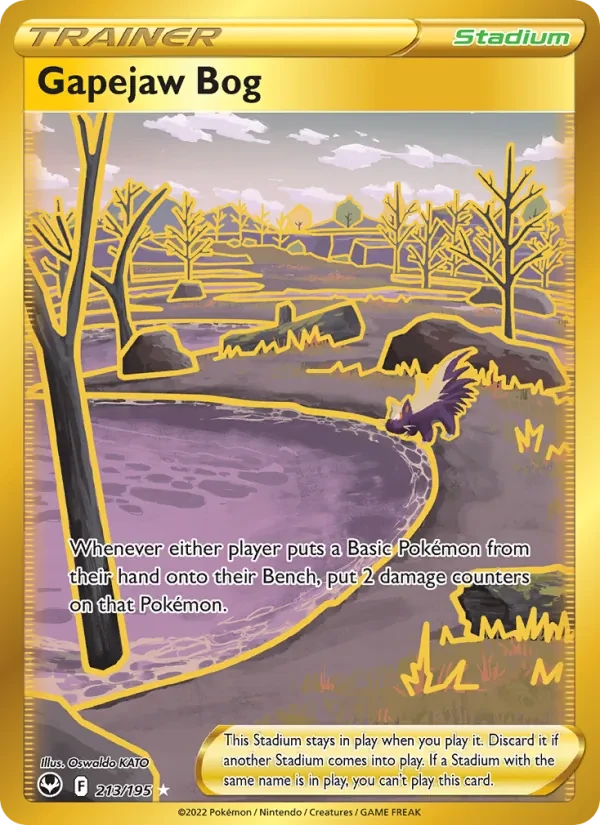 Gapejaw Bog 213/195 Silver Tempest Pokémon Karte