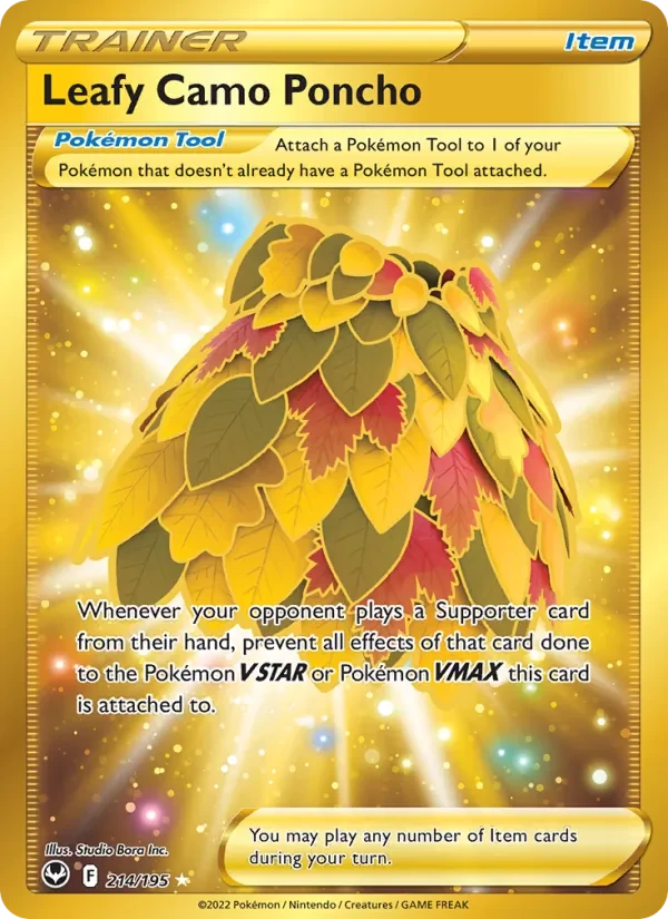 Leafy Camo Poncho 214/195 Silver Tempest Pokémon card
