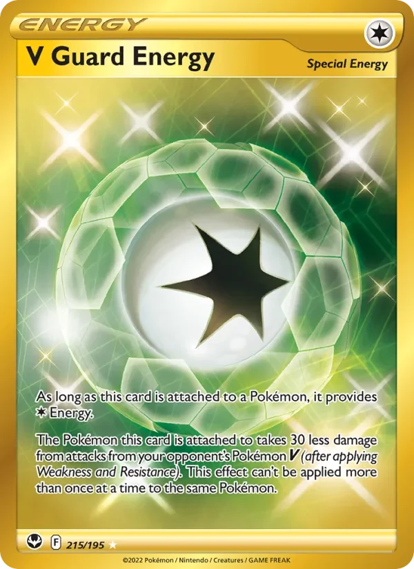 V Guard Energy 215/195 Silver Tempest Pokémon card