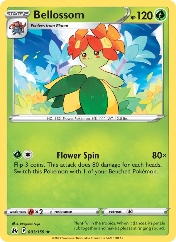 Bellossom 003/159 Crown Zenith Pokémon card