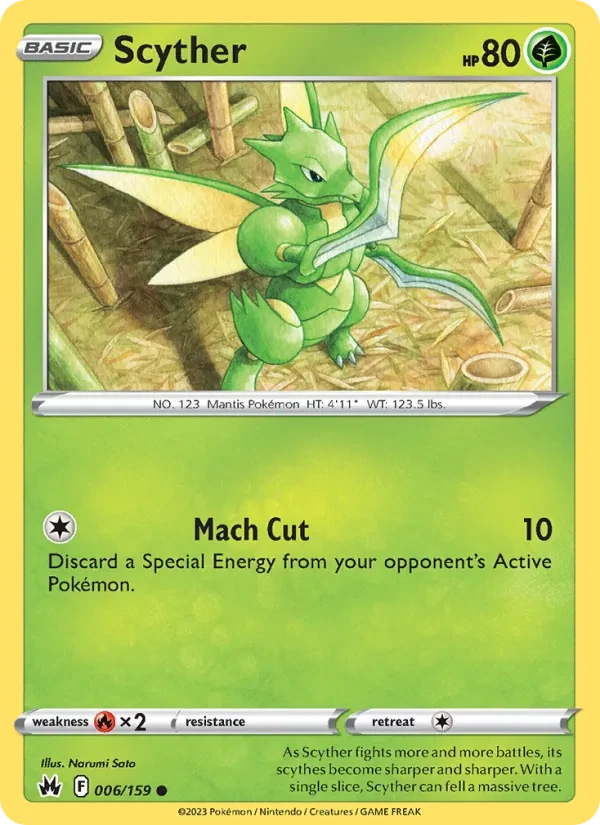 Scyther 006/159 Crown Zenith Pokémon card
