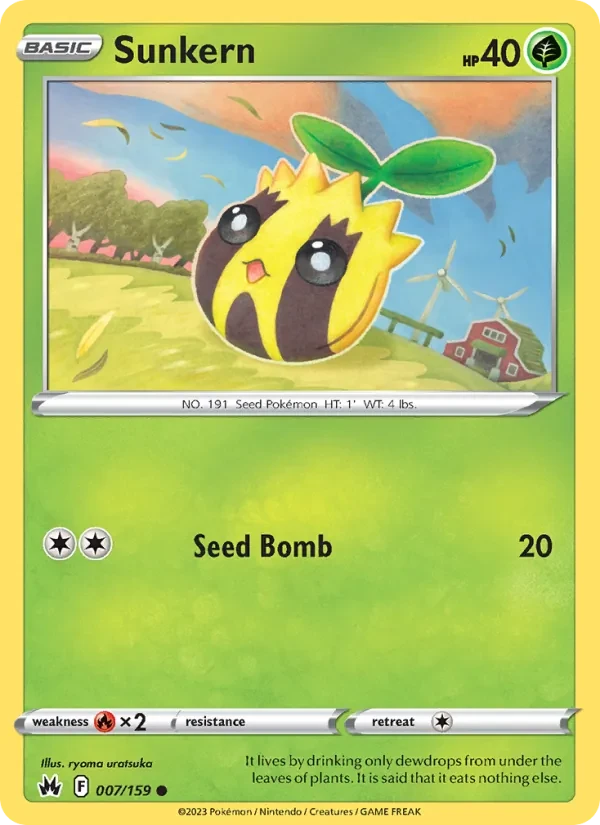 Sunkern 007/159 Crown Zenith Pokémon card