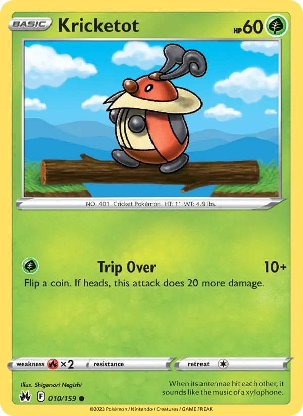 Kricketot 010/159 Crown Zenith Pokémon card