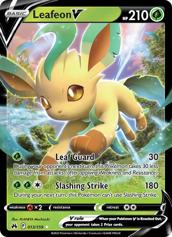 Leafeon V 013/159 Crown Zenith Pokémon Karte