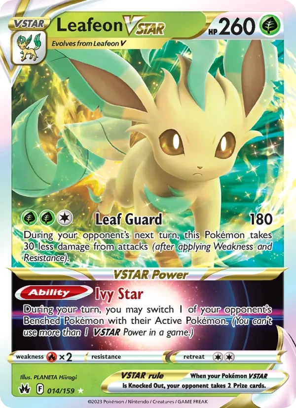 Leafeon VSTAR 014/159 Crown Zenith Pokémon card