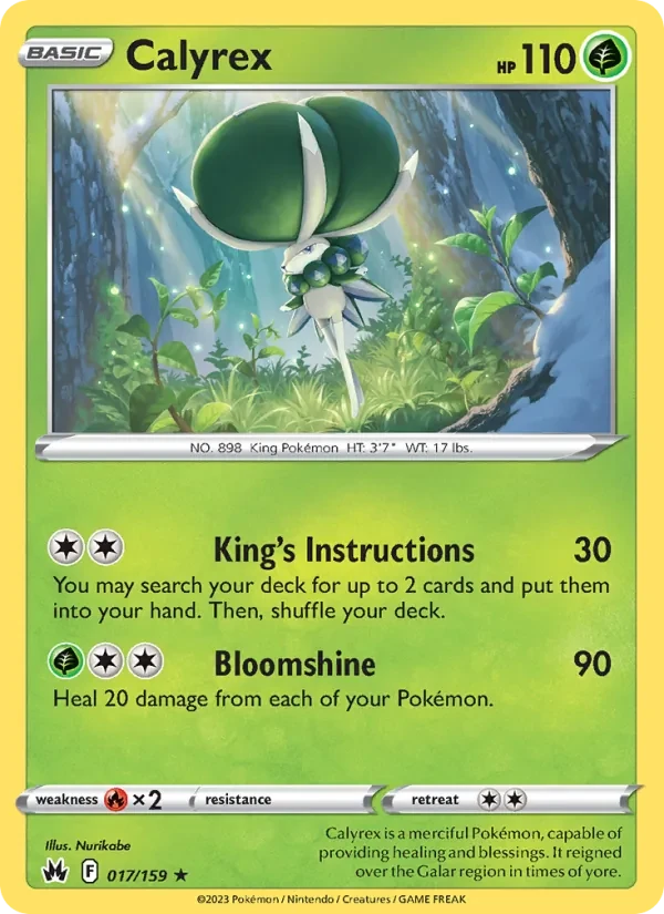 Calyrex 017/159 Crown Zenith Pokémon card