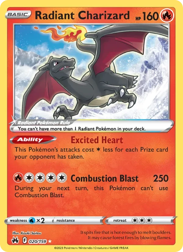 Radiant Charizard 020/159 Crown Zenith Pokémon card