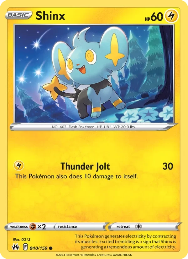 Shinx 040/159 Crown Zenith Pokémon card