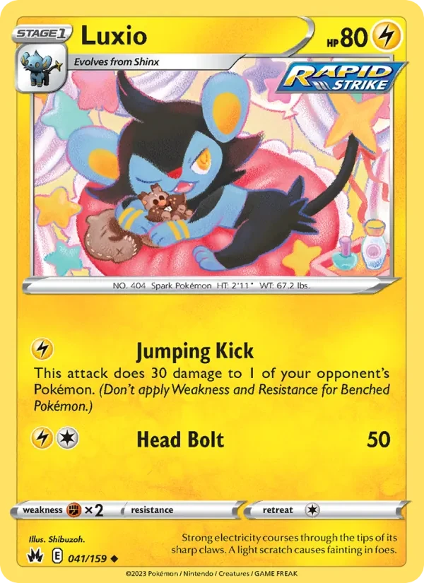 Luxio 041/159 Crown Zenith Pokémon card
