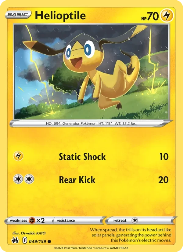 Helioptile 049/159 Crown Zenith Pokémon card