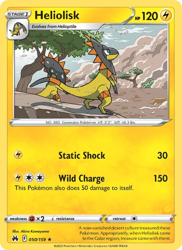 Heliolisk 050/159 Crown Zenith Pokémon Karte