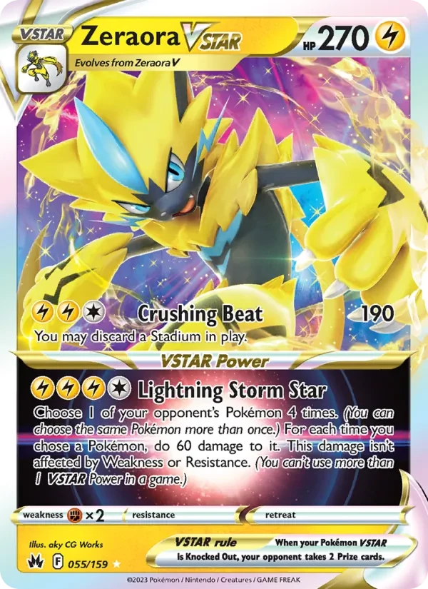 Zeraora VSTAR 055/159 Crown Zenith Pokémon card