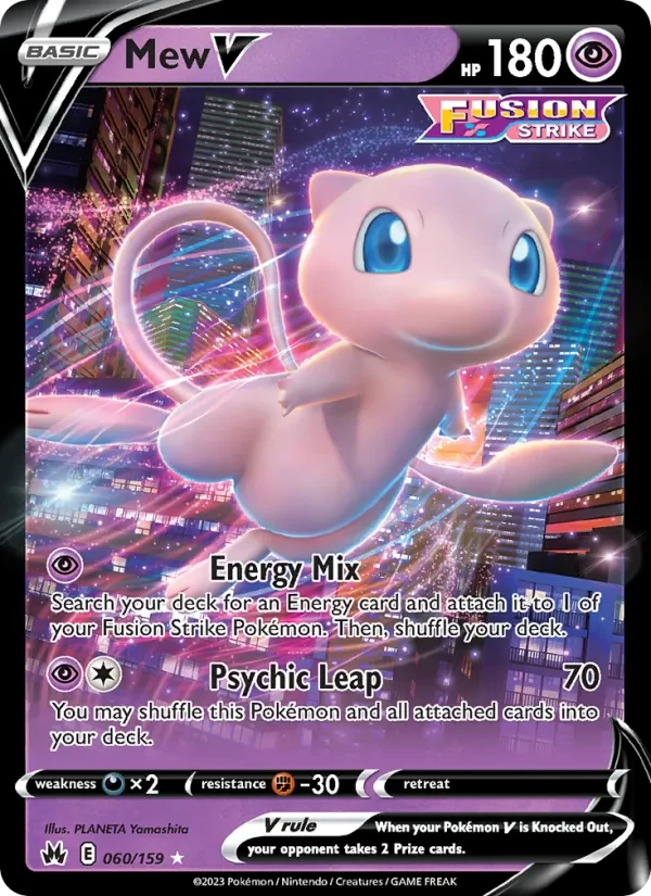 Mew V 060/159 Crown Zenith Pokémon card