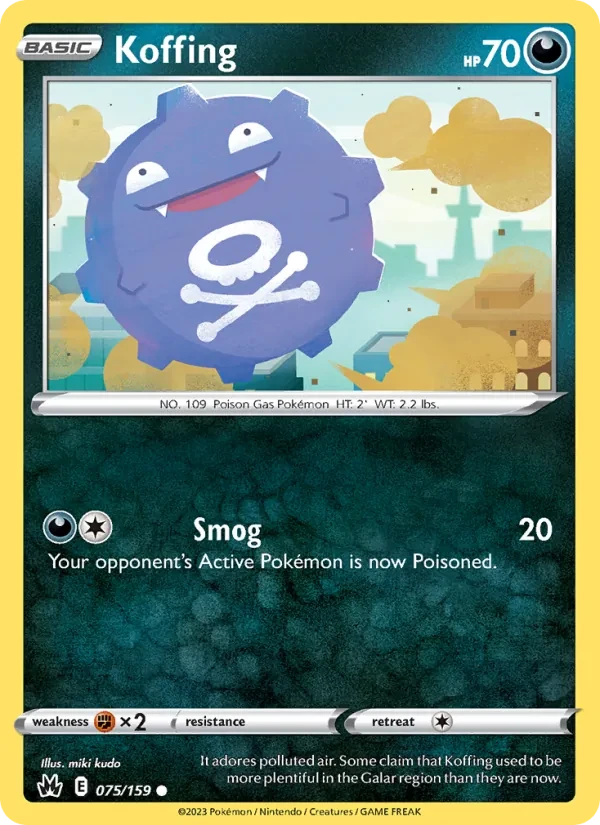 Koffing 075/159 Crown Zenith Pokémon card