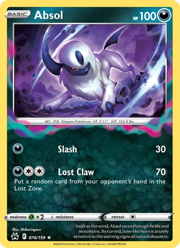 Absol 076/159 Crown Zenith Pokémon card