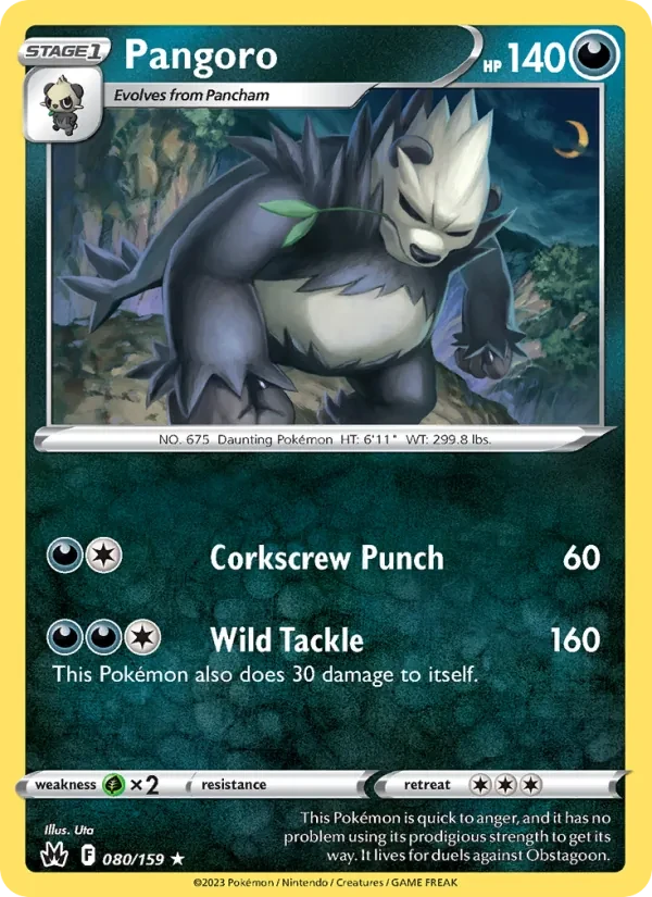 Pangoro 080/159 Crown Zenith Pokémon card