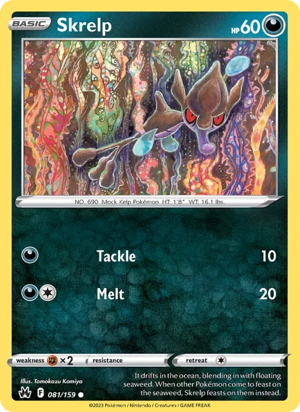 Skrelp 081/159 Crown Zenith Pokémon card