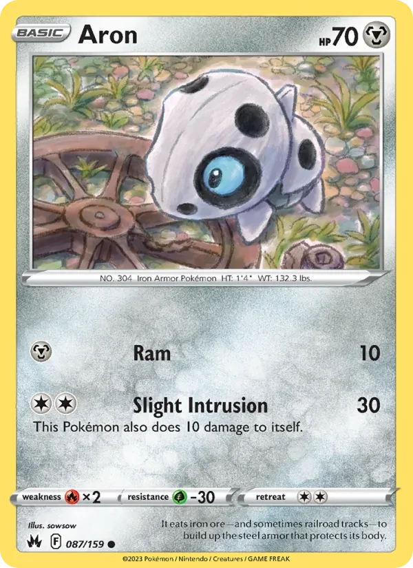 Aron 087/159 Crown Zenith Pokémon card