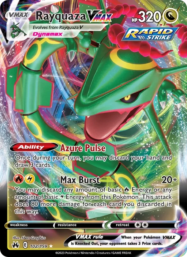 Rayquaza VMAX 102/159 Crown Zenith Pokémon card