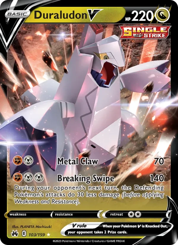 Duraludon V 103/159 Crown Zenith Pokémon card