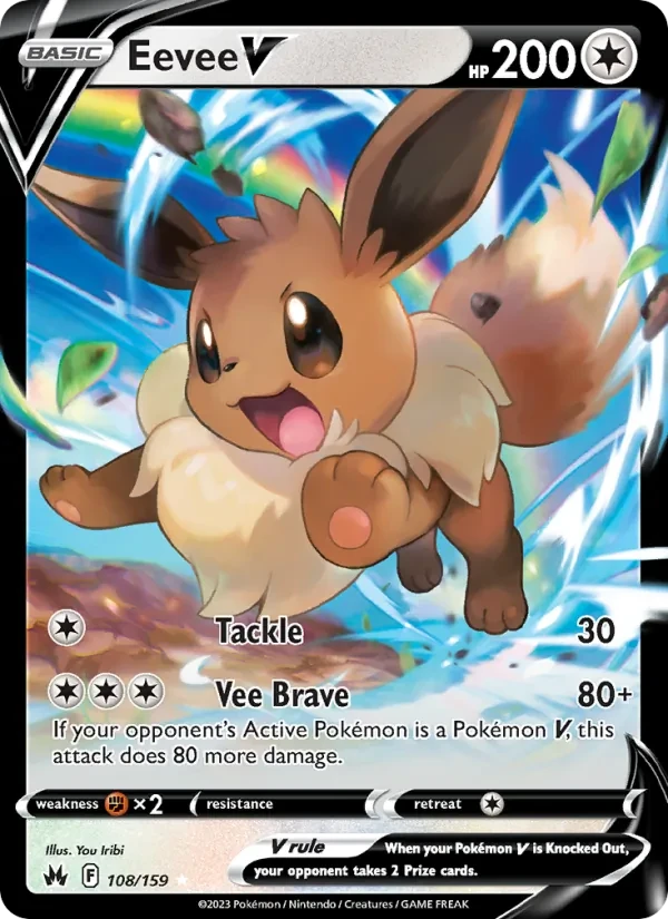 Eevee V 108/159 Crown Zenith Pokémon Karte