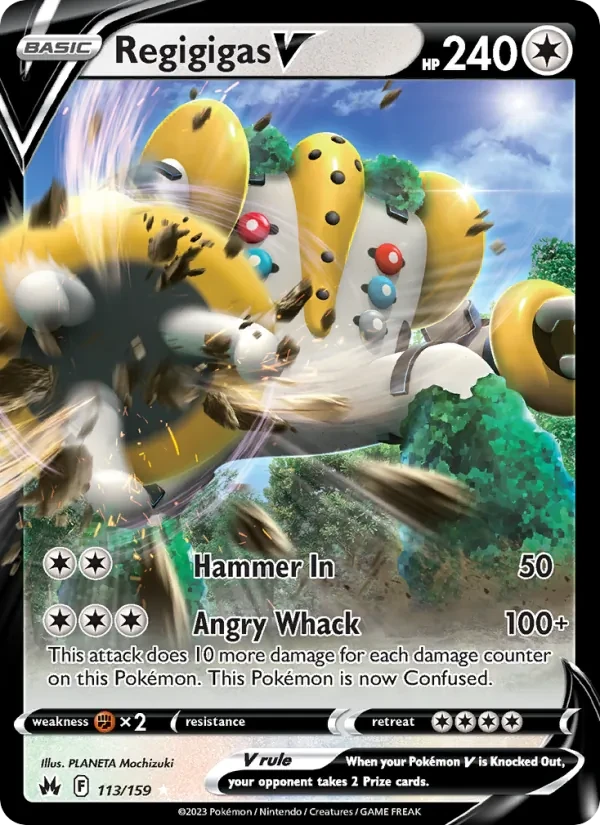 Regigigas V 113/159 Crown Zenith Pokémon Karte