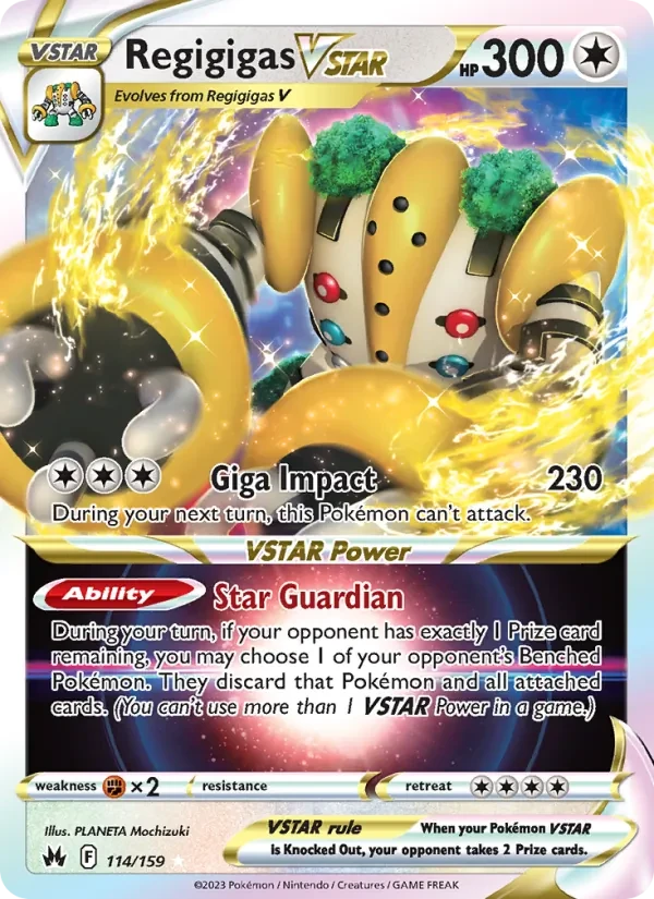 Regigigas VSTAR 114/159 Crown Zenith Pokémon card