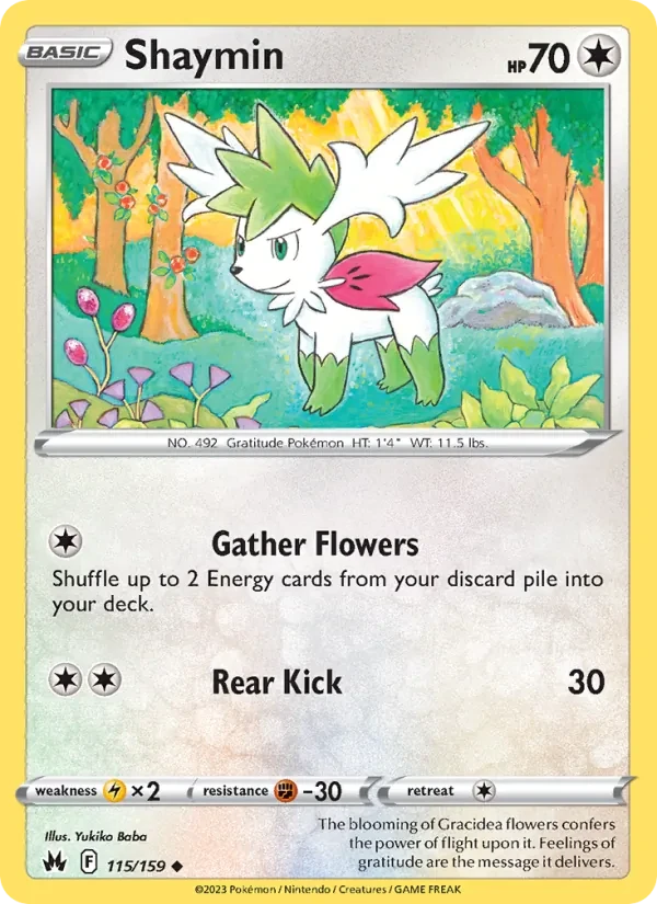 Shaymin 115/159 Crown Zenith Pokémon Karte