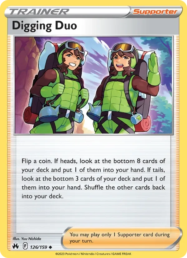 Digging Duo 126/159 Crown Zenith Pokémon card