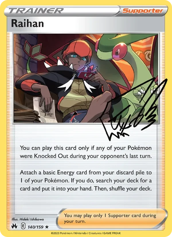 Raihan 140/159 Crown Zenith Pokémon card