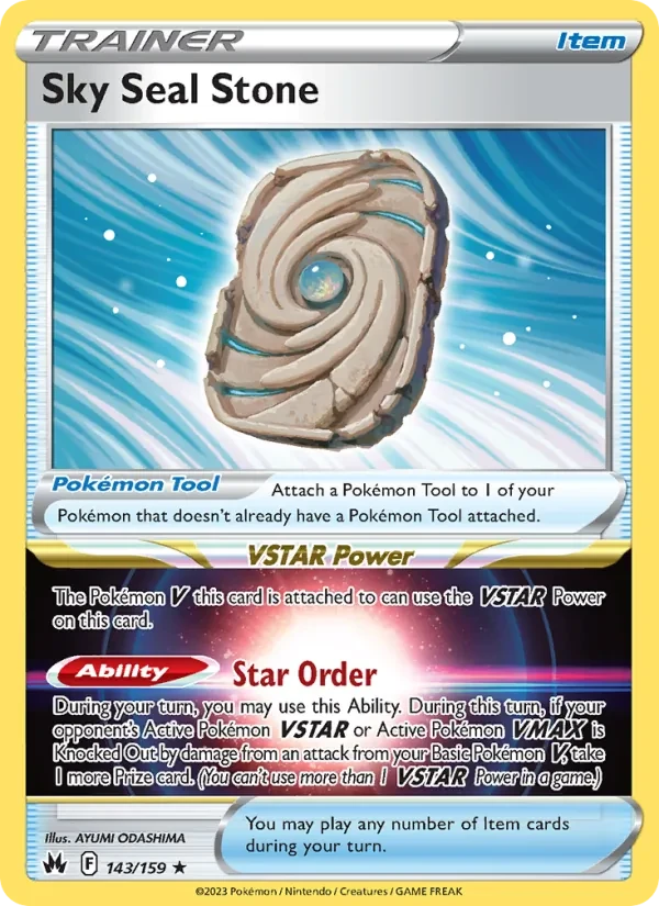 Sky Seal Stone 143/159 Crown Zenith Pokémon Karte