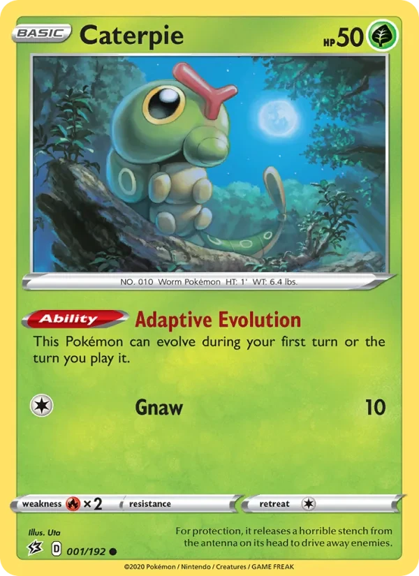 Caterpie 1/192 Rebel Clash Pokémon card