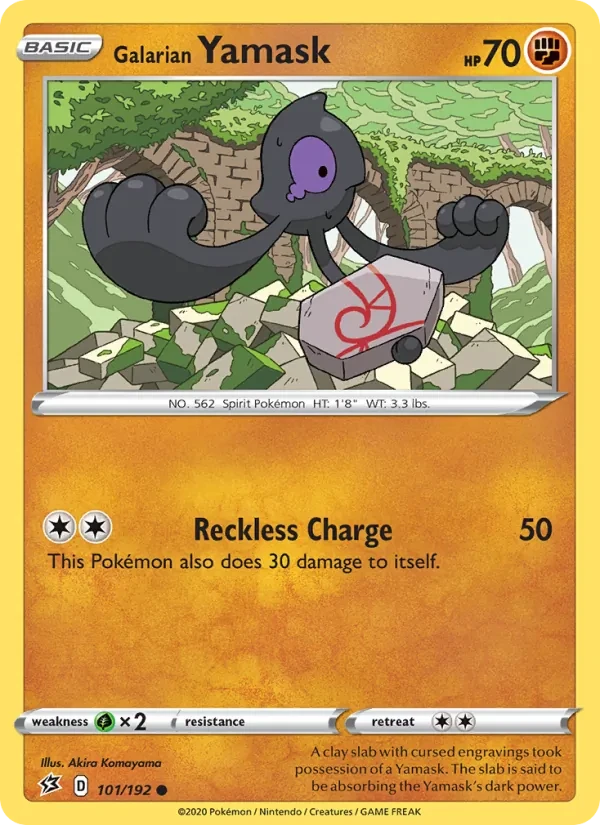 Galarian Yamask 101/192 Rebel Clash Pokémon card