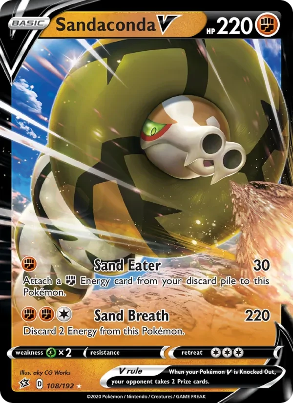 Sandaconda V 108/192 Rebel Clash Pokémon Karte