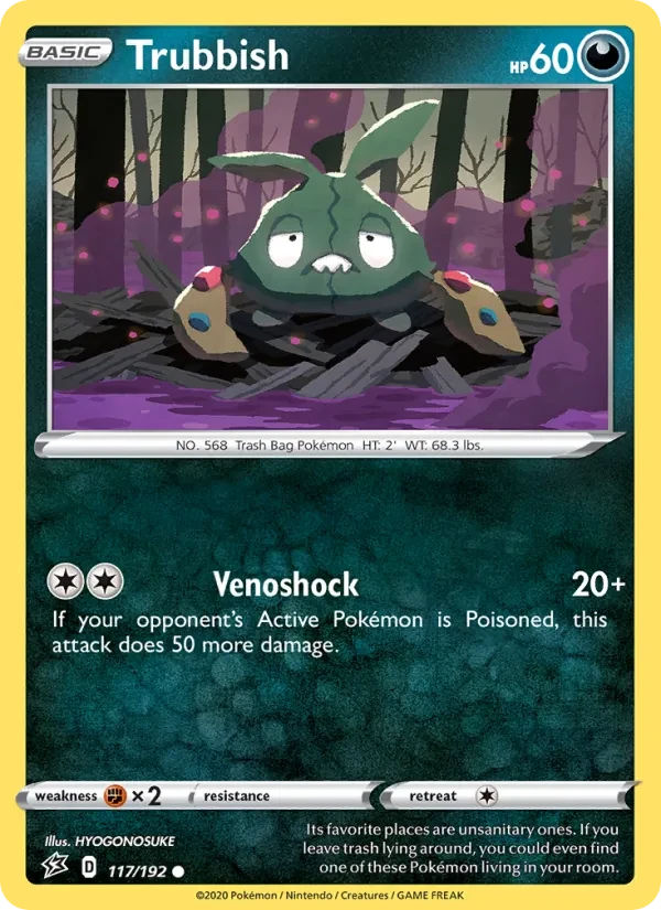 Trubbish 117/192 Rebel Clash Pokémon card