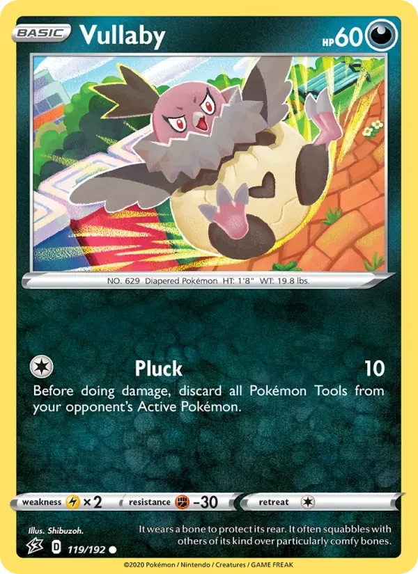 Vullaby 119/192 Rebel Clash Pokémon card