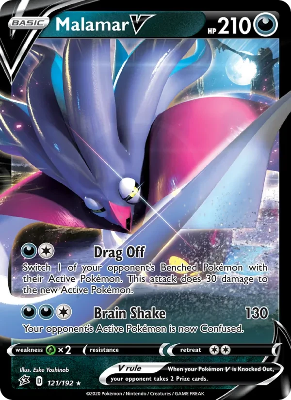 Malamar V 121/192 Rebel Clash Pokémon card