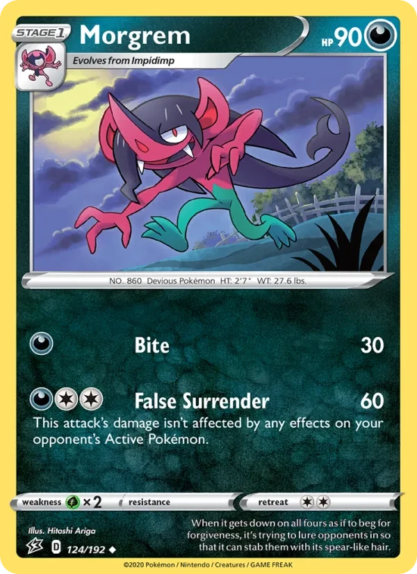 Morgrem 124/192 Rebel Clash Pokémon Karte