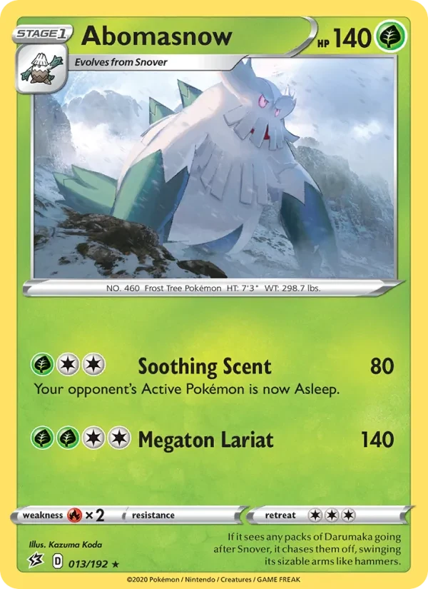 Abomasnow 13/192 Rebel Clash Pokémon card