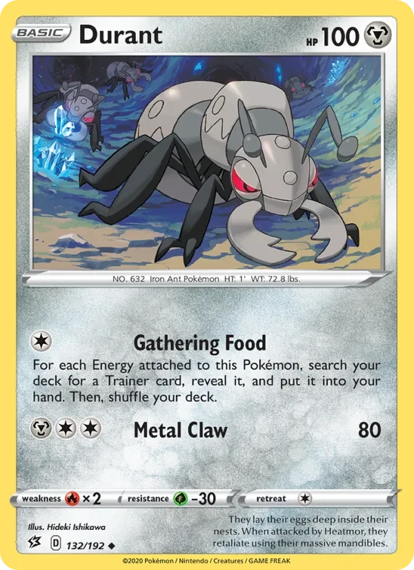Durant 132/192 Rebel Clash Pokémon card