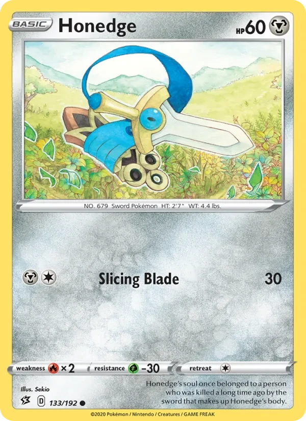 Honedge 133/192 Rebel Clash Pokémon card