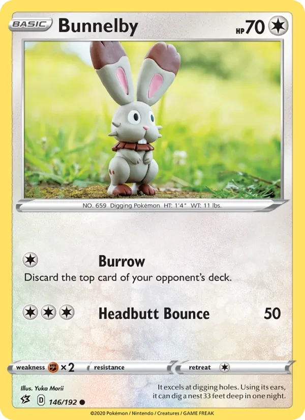 Bunnelby 146/192 Rebel Clash Pokémon card