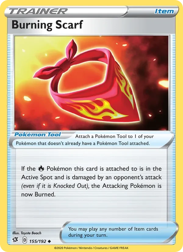 Burning Scarf 155/192 Rebel Clash Pokémon card