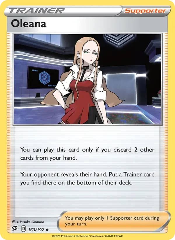 Oleana 163/192 Rebel Clash Pokémon card